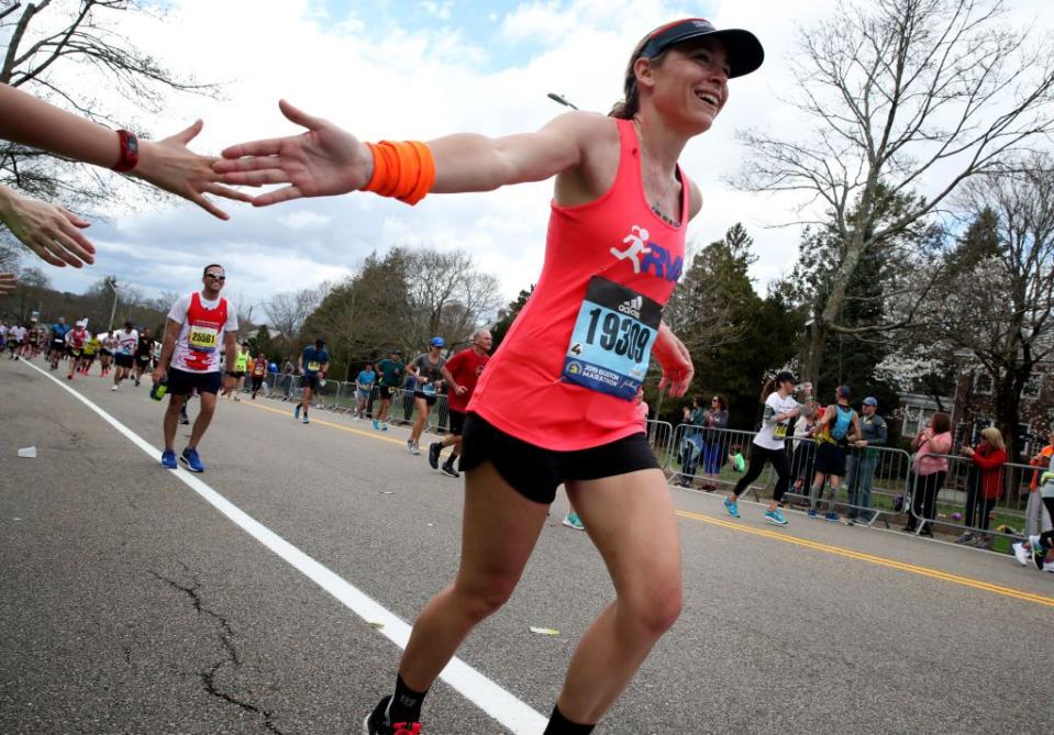 <p>While yes, there are costume-themed races, <a href="https://www.baa.org/sites/default/files/2019-11/Boston%20Maratahon%20Rules%20and%20Policies%2011_1_2019.pdf" rel="nofollow noopener" target="_blank" data-ylk="slk:marathons;elm:context_link;itc:0;sec:content-canvas" class="link ">marathons</a> like those sponsored by Abbott World Marathon Majors, don't want to see you in your t-rex costume.</p>