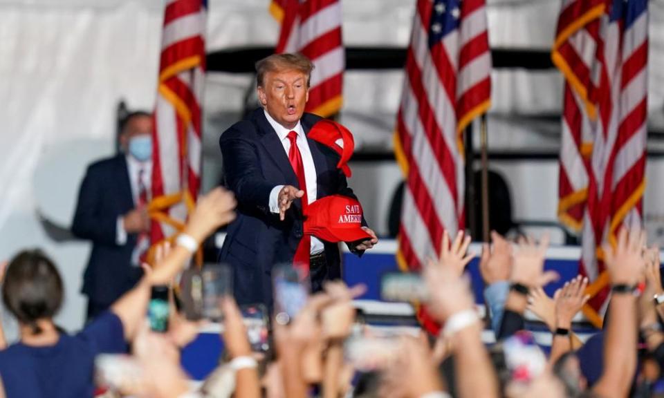 Donald Trump at a rally in Cullman, Alabama, in late August.