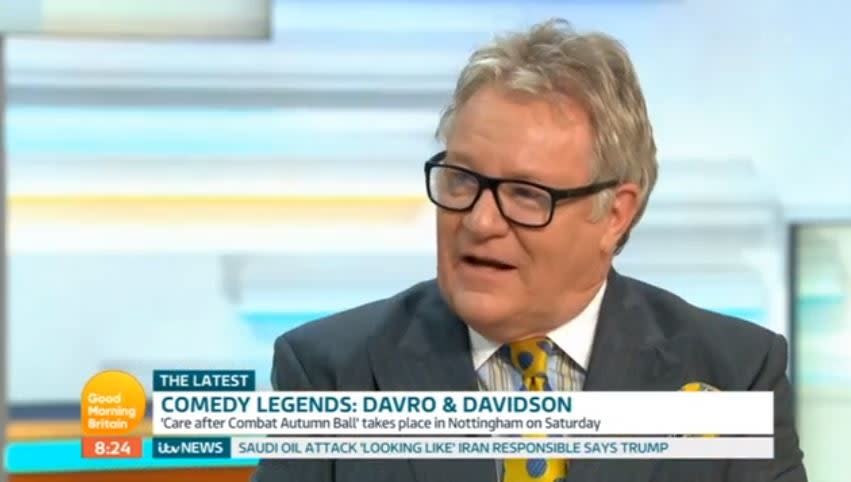 Davidson is the chief executive of Care After Combat (ITV)