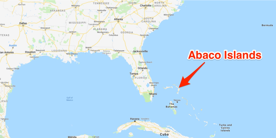 hurricane dorian abaco islands map