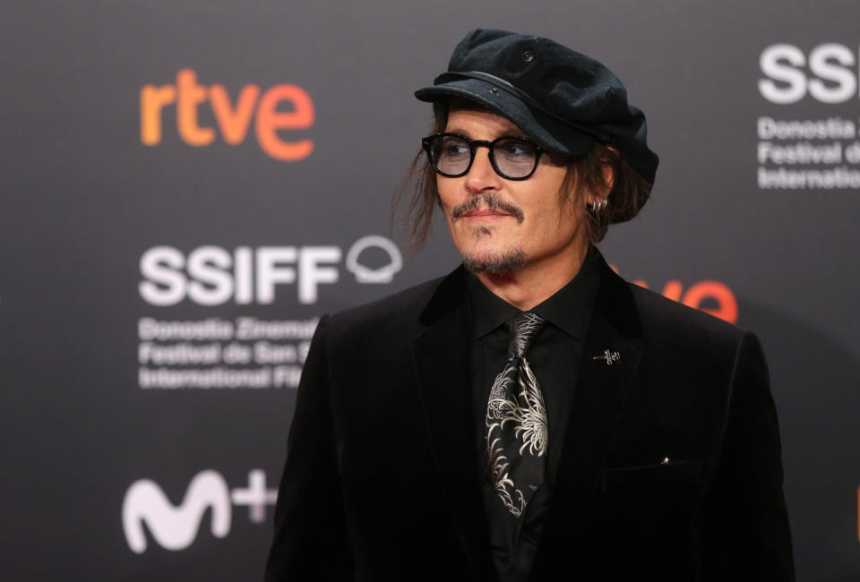 Actor Johnny Depp receives the Donostia Award, the festival's highest honorary award during the 69th San Sebastian Film Festival in San Sebastian, Spain. Picture date: Wednesday September 22, 2021. Photo credit should read: Isabel Infantes