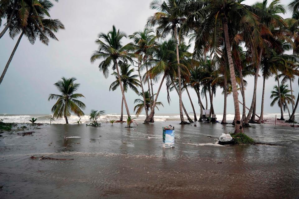 Tropical Storm Karen approaches in Naguabo, Puerto Rico, on September 24, 2019.