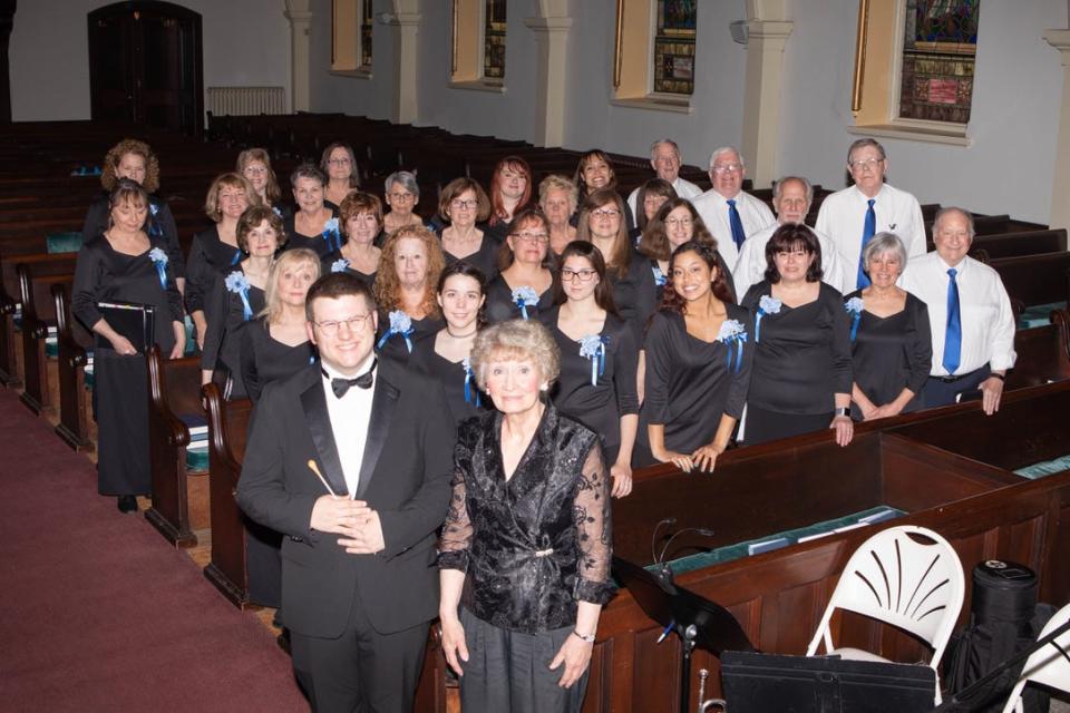 Matt Haynes directs the Taunton Civic Chorus.