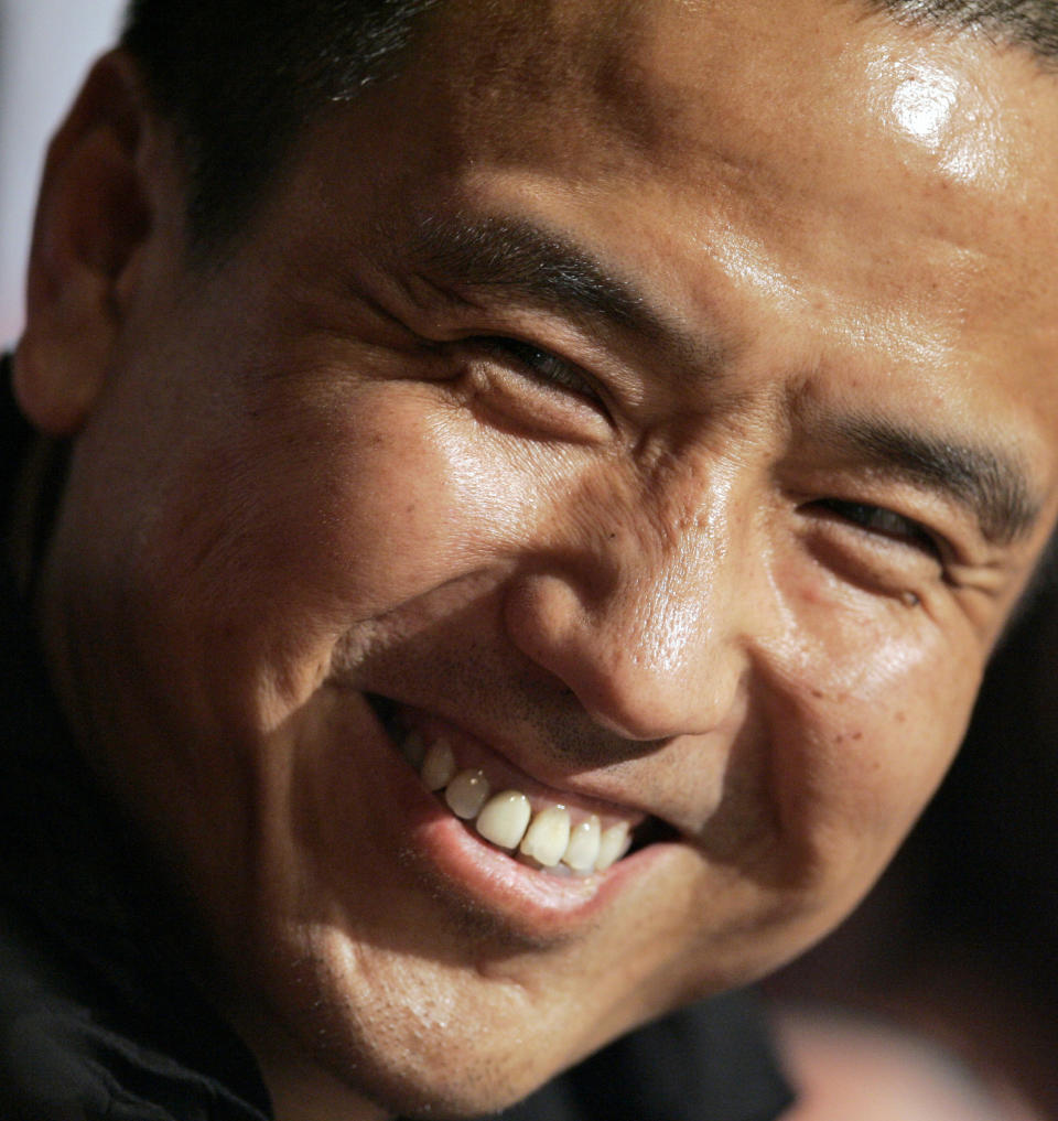 FILE - In this May 14, 2009 file image, Chinese director Lou Ye smiles during a press conference at the 62nd International Cannes Film Festival in Cannes, southern France. Lou's new dark melodrama titled "Mystery" is heading the list of entries in the best film category at Taiwan's 49th Golden Horse Film festival - the Chinese-language Oscars - catapulting the mainland cinema to center stage at this Nov. 24, 2012 event. (AP Photo/Lionel Cironneau, File)