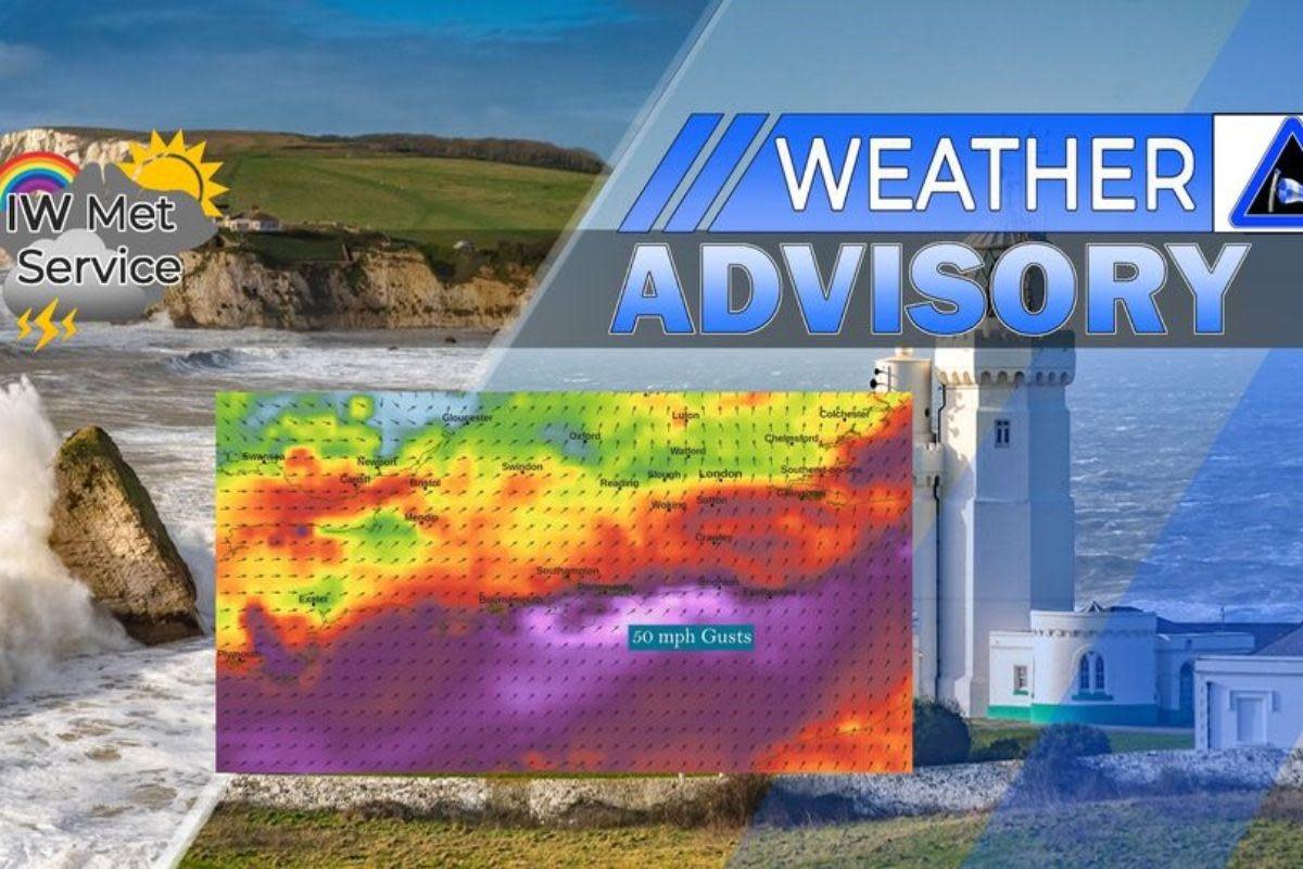 The Isle of Wight Met Service has issued a weather advisory alert for strong winds. <i>(Image: IW Met Service)</i>