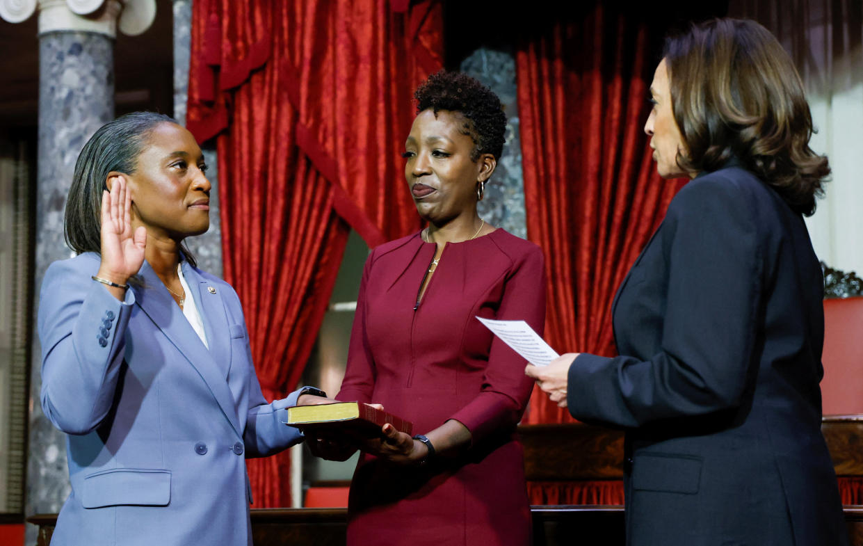 Vice President Kamala Harris swears in Laphonza Butler to the Senate