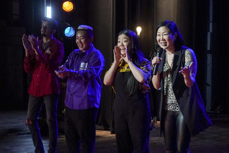 Alice and Margaret Cho on stage at their comedy show