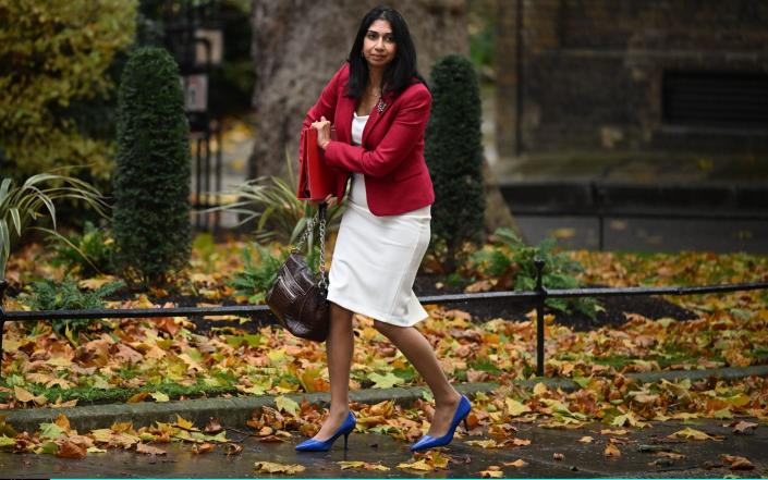 Suella Braverman arrives for a Cabinet meeting on Tuesday - Photo by Leon Neal/Getty Images)