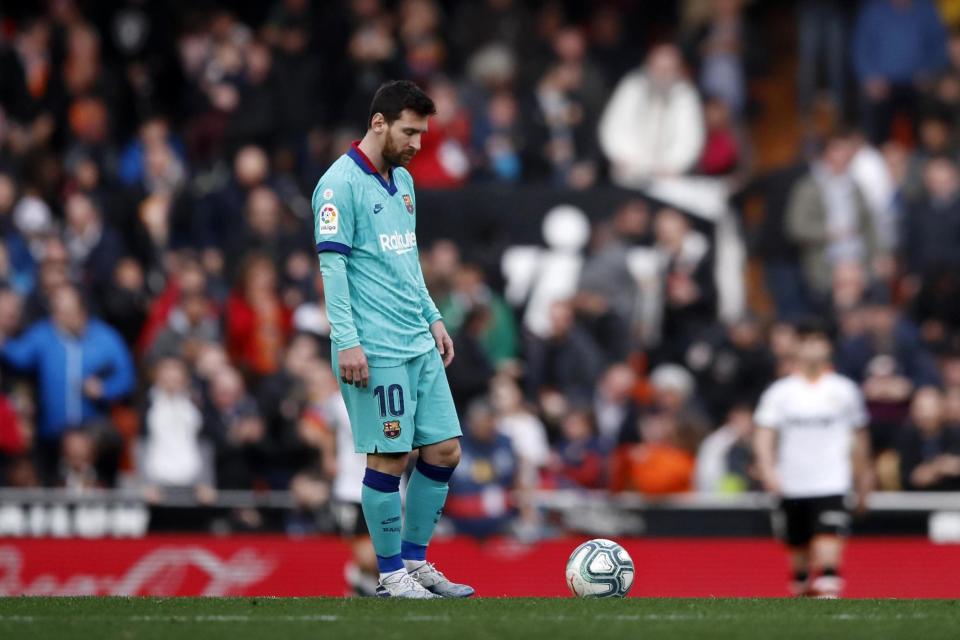 Lionel Messi was heavily involved against Valencia, but could not score (Getty Images)