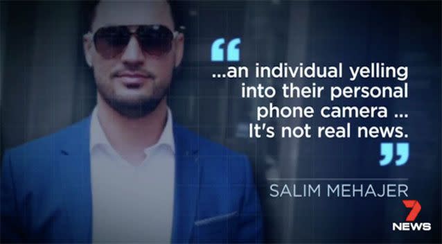 Salim Mehajer issued a statement, expressing his disappointment in the story. Source: 7News