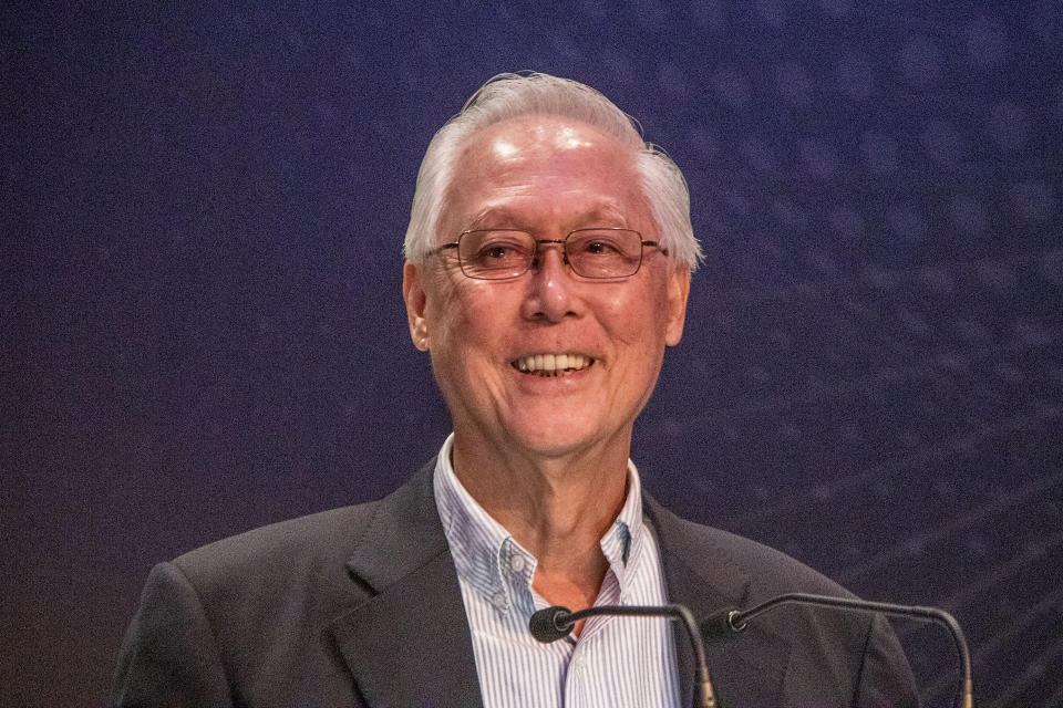 Emeritus Senior Minister Goh Chok Tong speaks at the Chiam See Tong Sports Fund gala dinner on 22 August 2019. (PHOTO: Dhany Osman / Yahoo News Singapore)