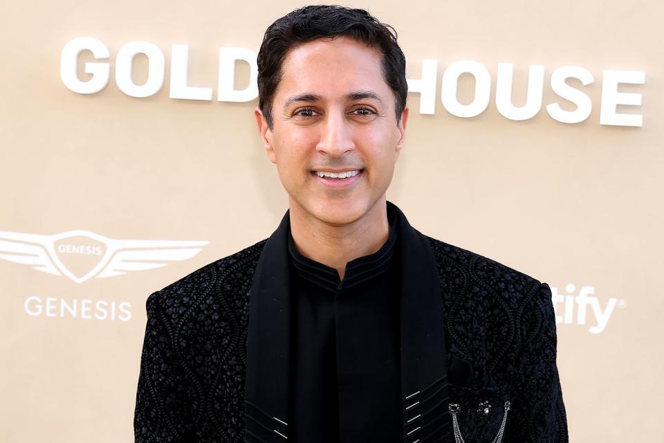 <p>Monica Schipper/Getty</p> Maulik Pancholy on May 06, 2023 in Los Angeles, California. 