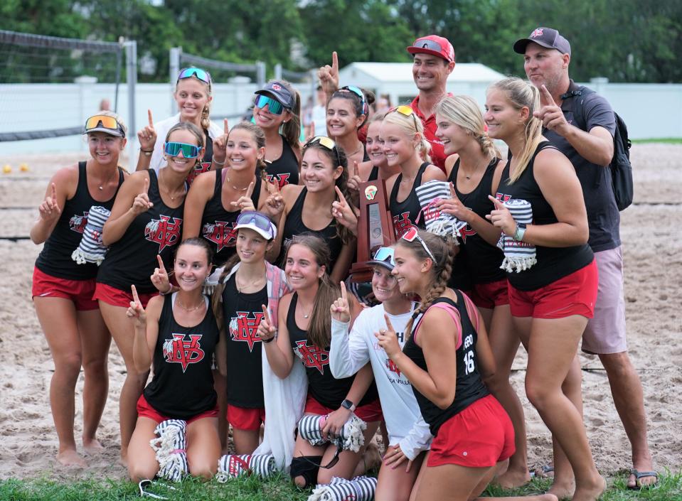 Vero Beach won the District 25 championship match 4-1 over Jupiter on Thursday, April 27, 2023 in Fort Pierce to advance to the state tournament.