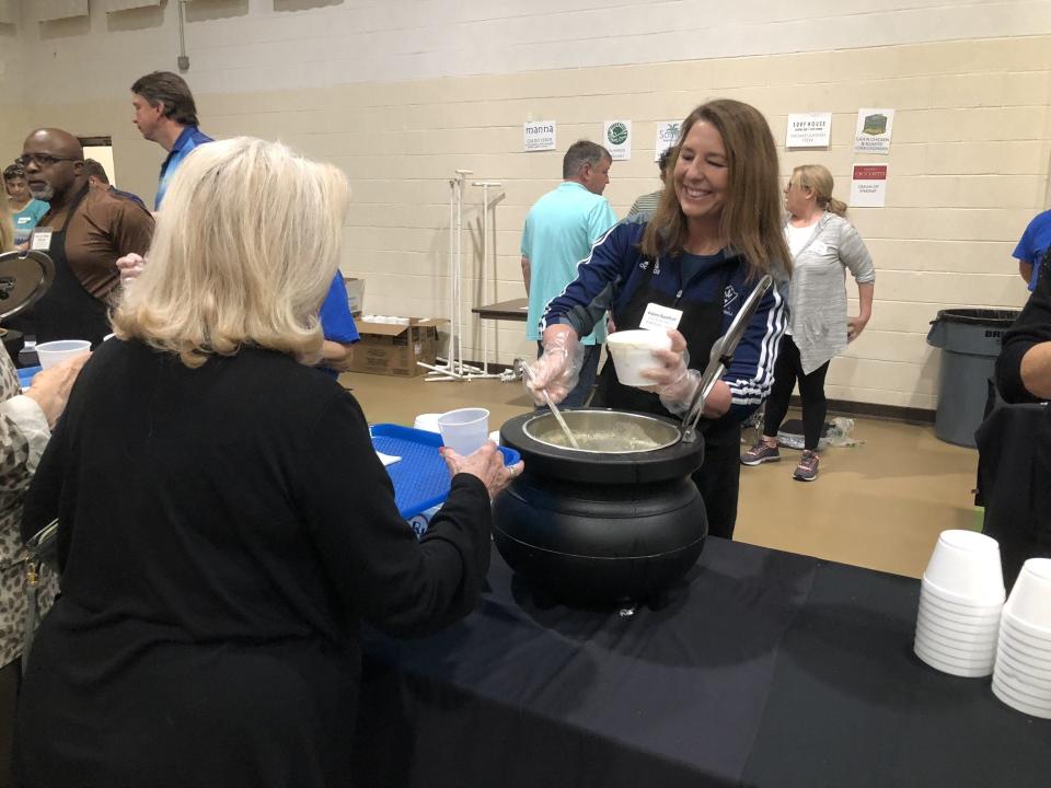 Empty Bowls 2018 held at First Baptist Activity Center to benefit Good Shepherd Center and Mother Hubbard's Cupboard.