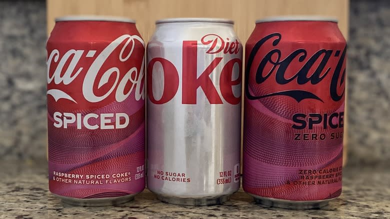 Coke Spiced cans with Diet Coke