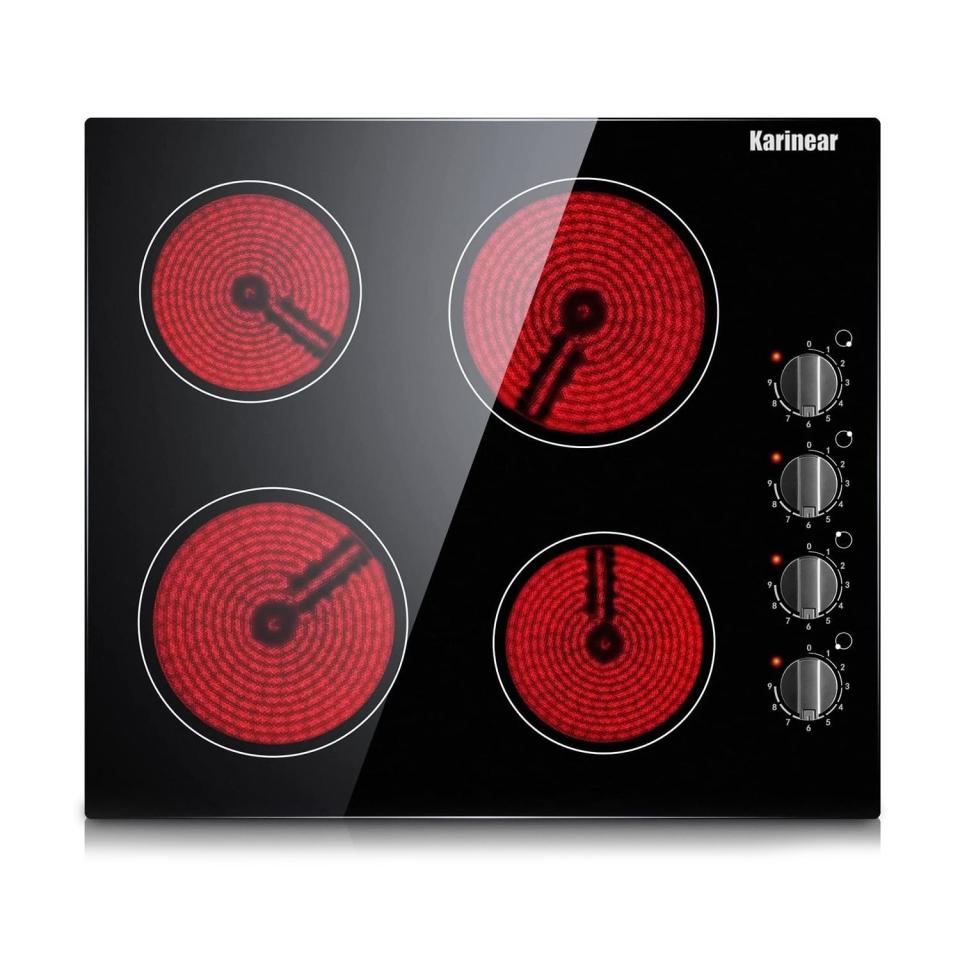 7) Four-Burner Electric Cooktop With Knob Control