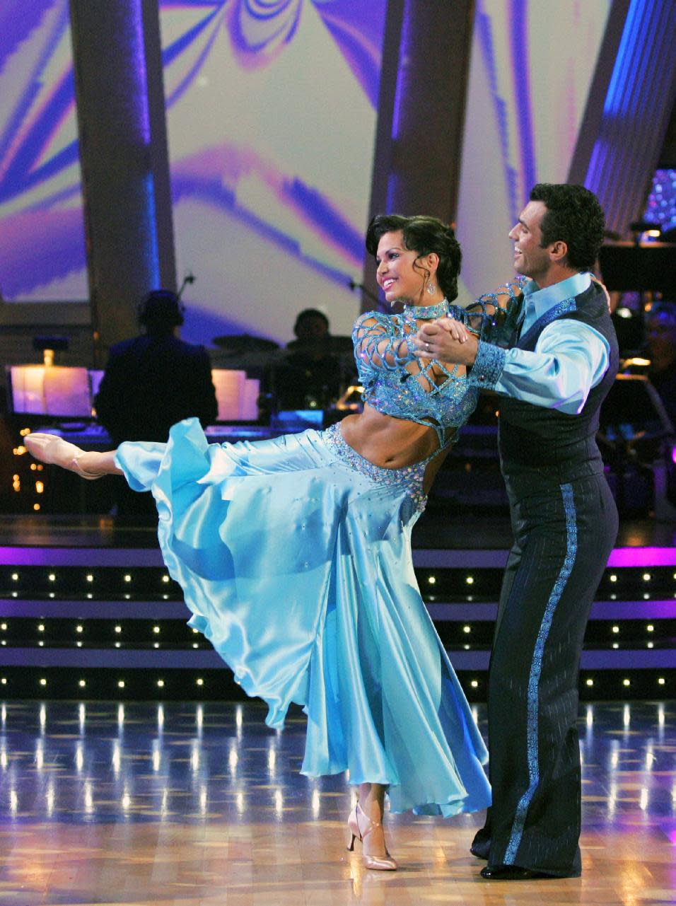 FILE - This March 9, 2009 file image released by ABC shows former "The Bachelor" contestant Melissa Rycroft and her partner Tony Dovolani performing on the celebrity dance competition series, "Dancing with the Stars," in Los Angeles. Rycroft stars in the CMT reality show called "Melissa & Tye." (AP Photo/ABC, Kelsey McNeal, file)