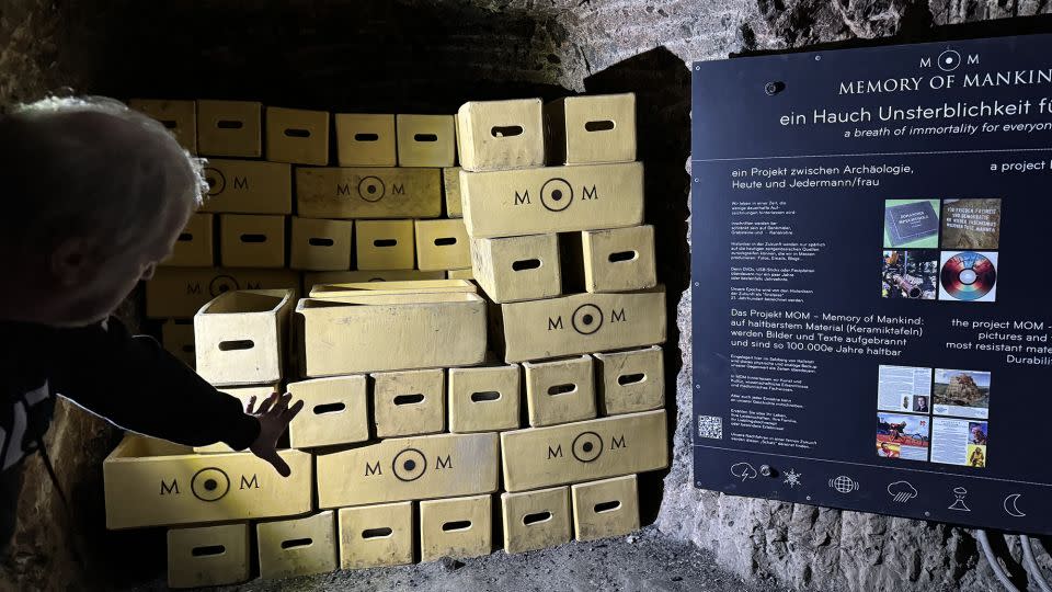 The crystal is stored in the Memory of Mankind archive in Hallstatt, Austria. - University of Southampton/PA