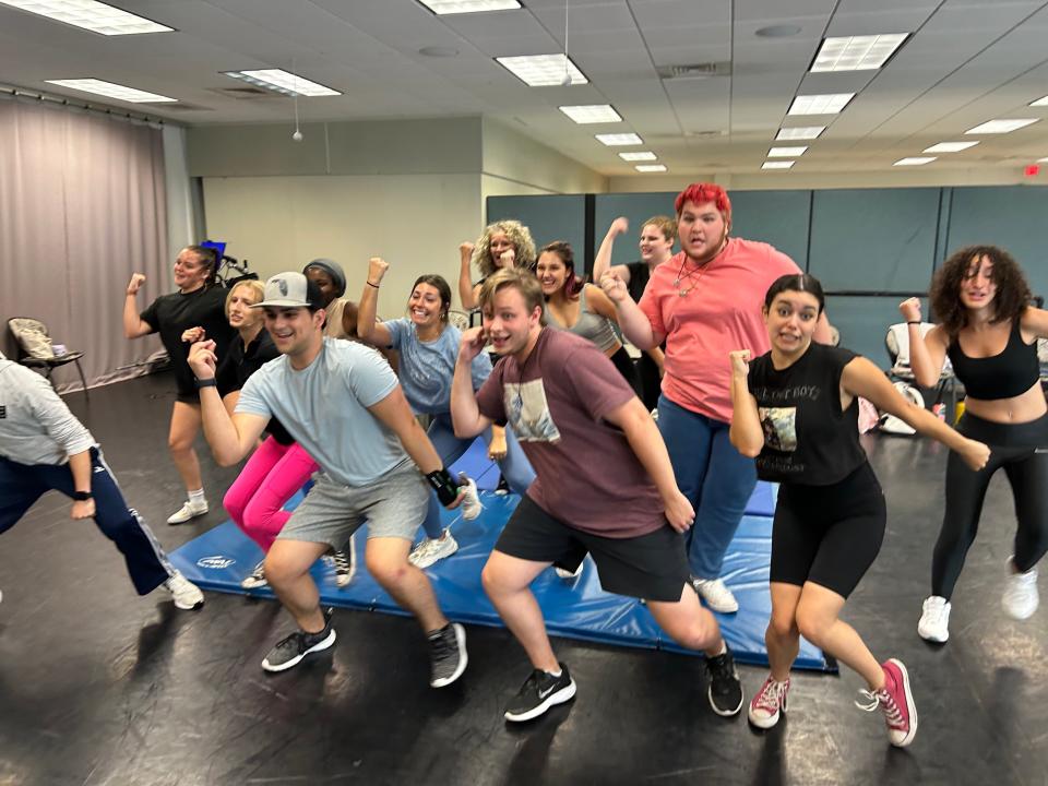 The cast of "Heathers: The Musical" rehearses for their FGCU show.