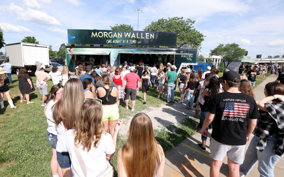 Morgan Wallen devotees waiting to see their idol in Nashville, May 2024