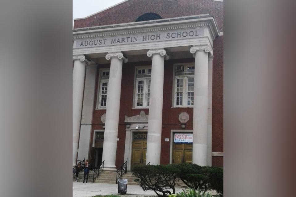 The teen just left August Martin High School when he was stabbed near Guy R Brewer Boulevard and 112th Avenue in South Jamaica, police and sources said. August Martin High School