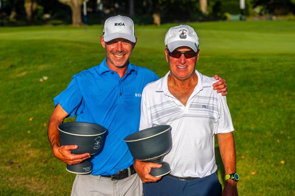 The 2022 CCNB Fourball Champions Kevin and Jeffrey Silva.