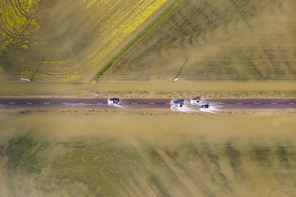 "Flood", by Mohammad Moheimani, shows a road in Iran covered by water (Picture: RMetS)