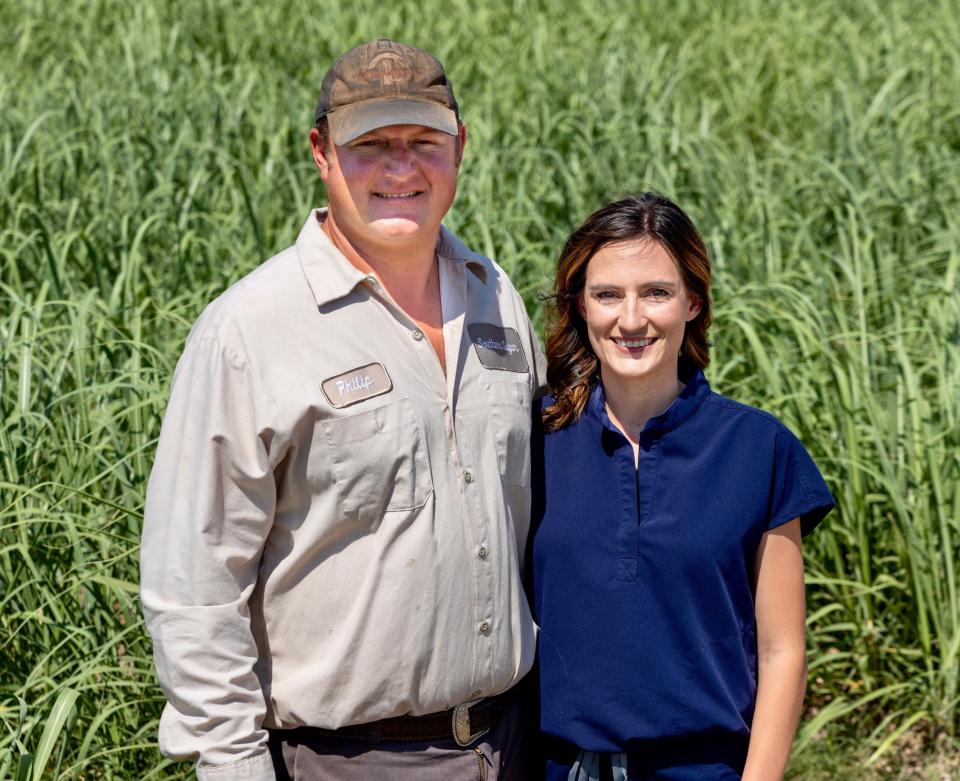 Philip and Chelsie Domingue of Vermilion Parish earned the 2022 Louisiana Farm Bureau Young Farmers and Ranchers Achievement Award.