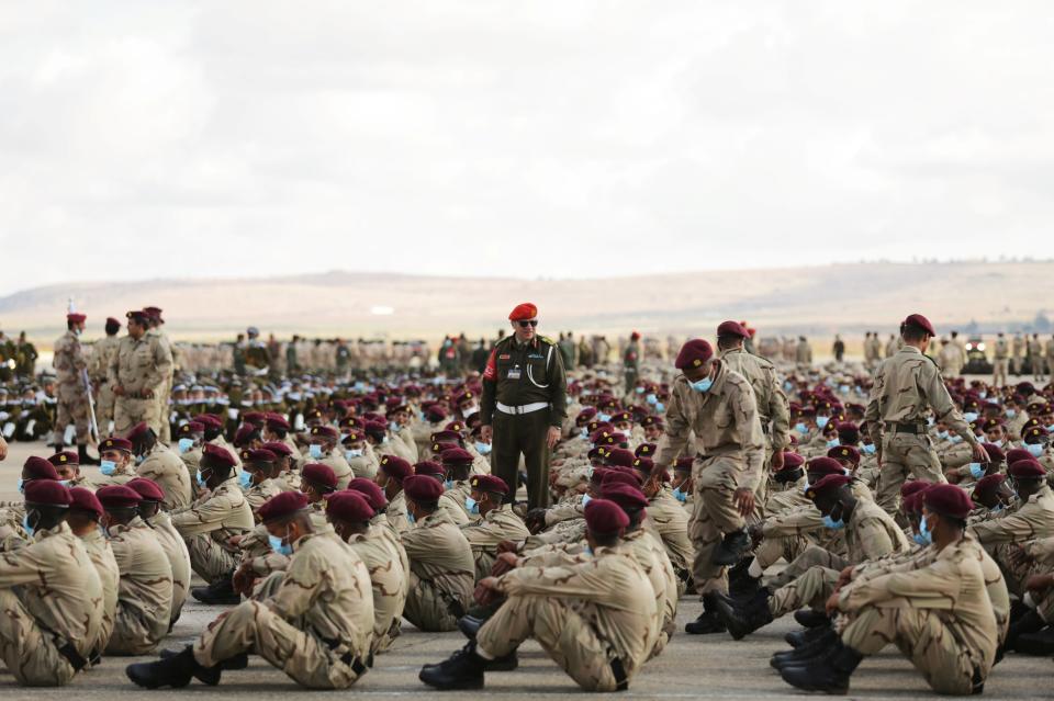 Soldiers loyal to Libyan military commander Khalifa Haftar take part in Independence Day celebrations in Benghazi last month. REUTERS/Esam Omran Al-FetoriREUTERS