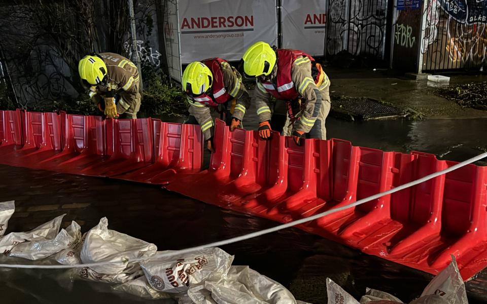 Fire crews respond to flooding in Hackney Wick