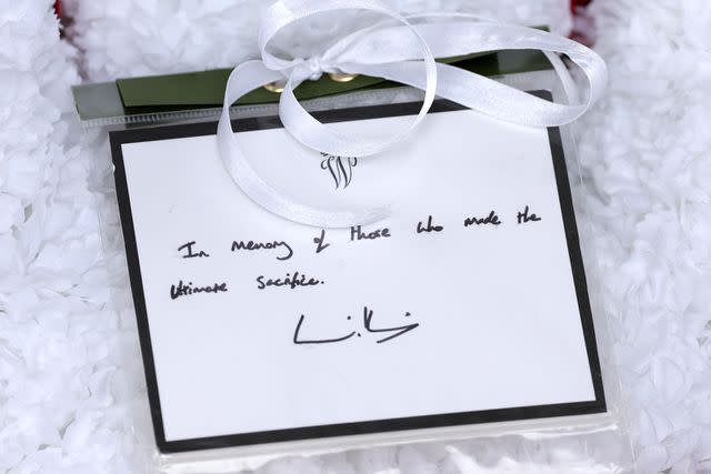 Chris Jackson/Getty Images The message on the wreath from Prince William at the Tomb of the Unknown Soldier in Warsaw