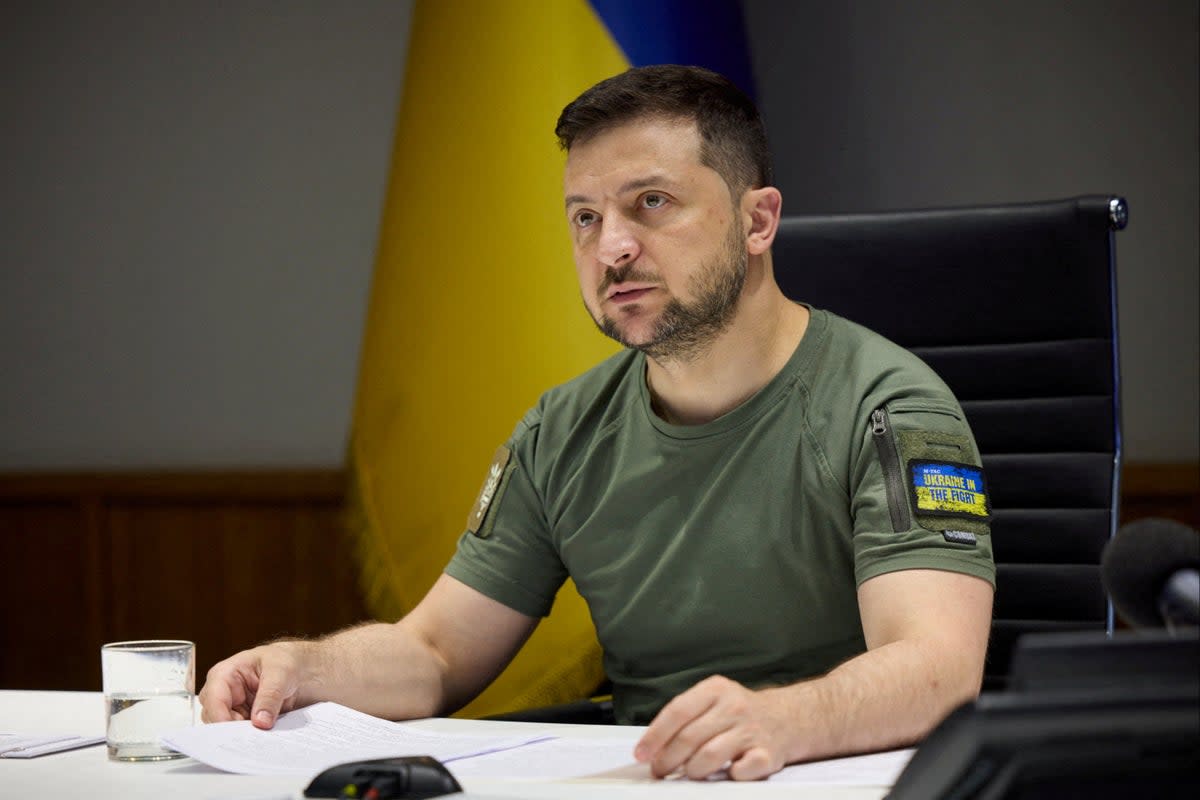 President Volodymyr Zelensky is appealing to Nato for guarantees over its nuclear plants   (VIA REUTERS)