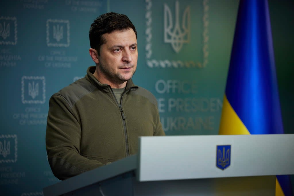 Ukrainian President Volodymyr Zelensky (AP)