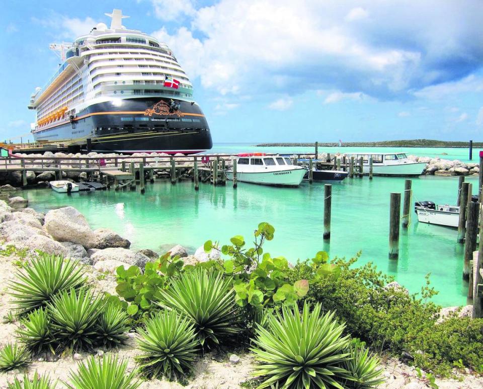 The Fantasy docked at Disney’s Castaway Cay in the Bahamas in March 2012. (Joe Burbank/Orlando Sentinel/TNS)