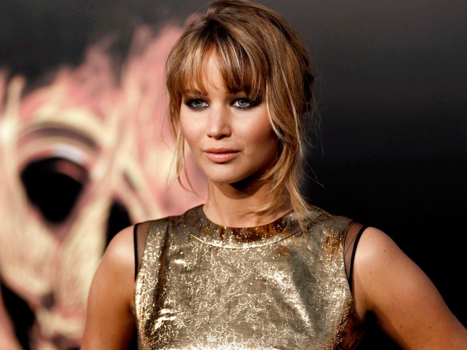 Jennifer Lawrence at the LA premiere of "The Hunger Games" in March 2012.