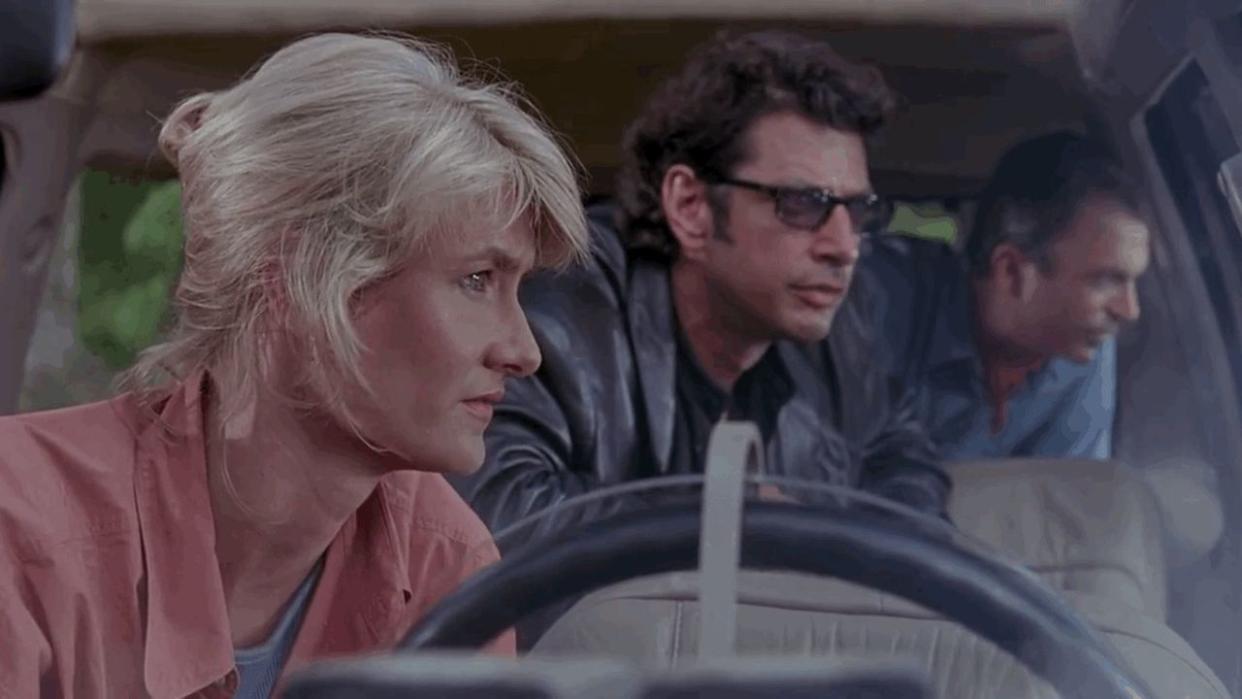  Laura Dern, Jeff Goldblum and Sam Neill in Jurassic Park 