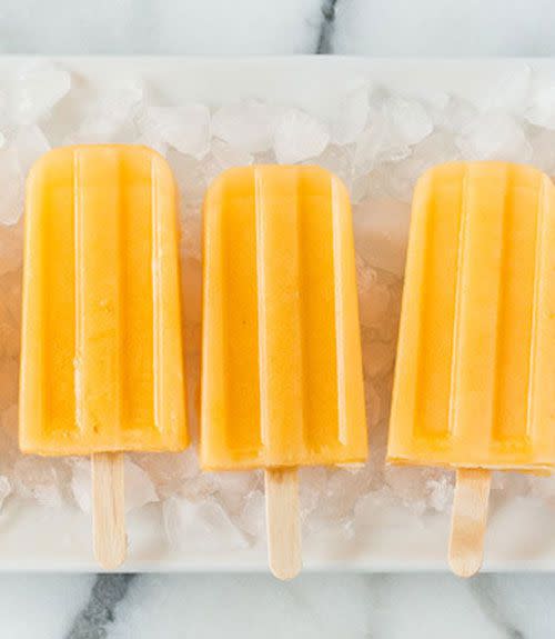 Cantaloupe Lime Popsicles