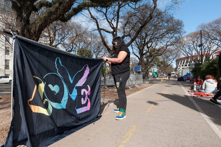 Una fanática de Coldplay, a la espera del show de este martes