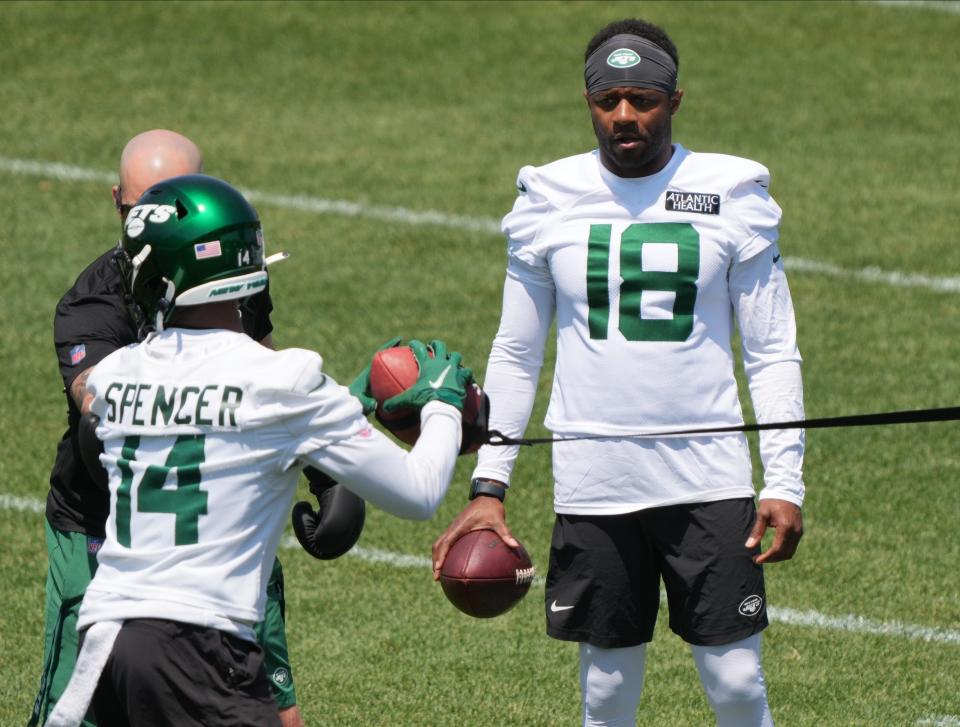 Florham Park, NJ May 31, 2023 -- Wide receiver Randall Cobb during the Jets OTA.