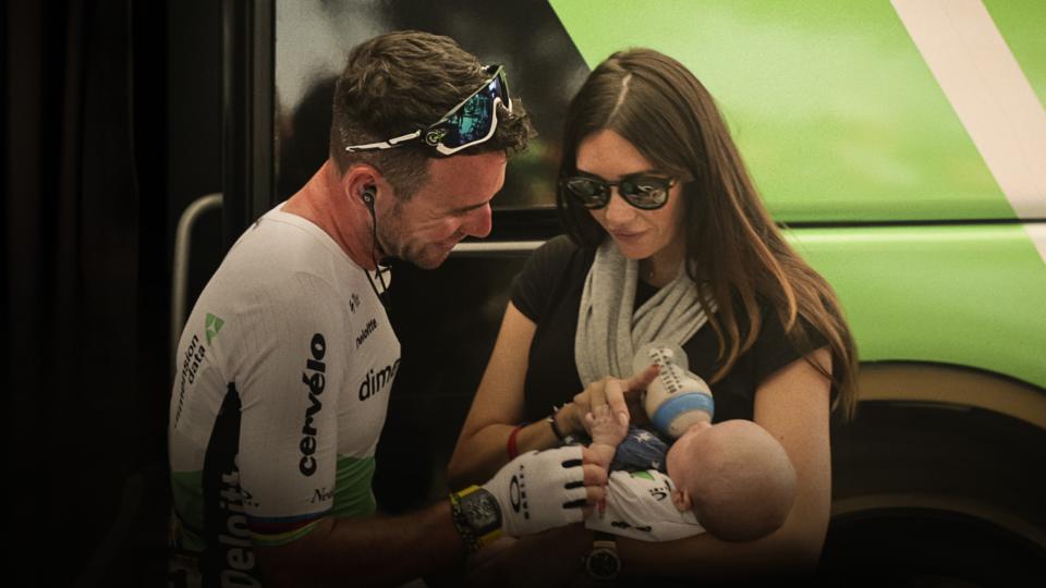 Family man Mark Cavendish with wife Peta.