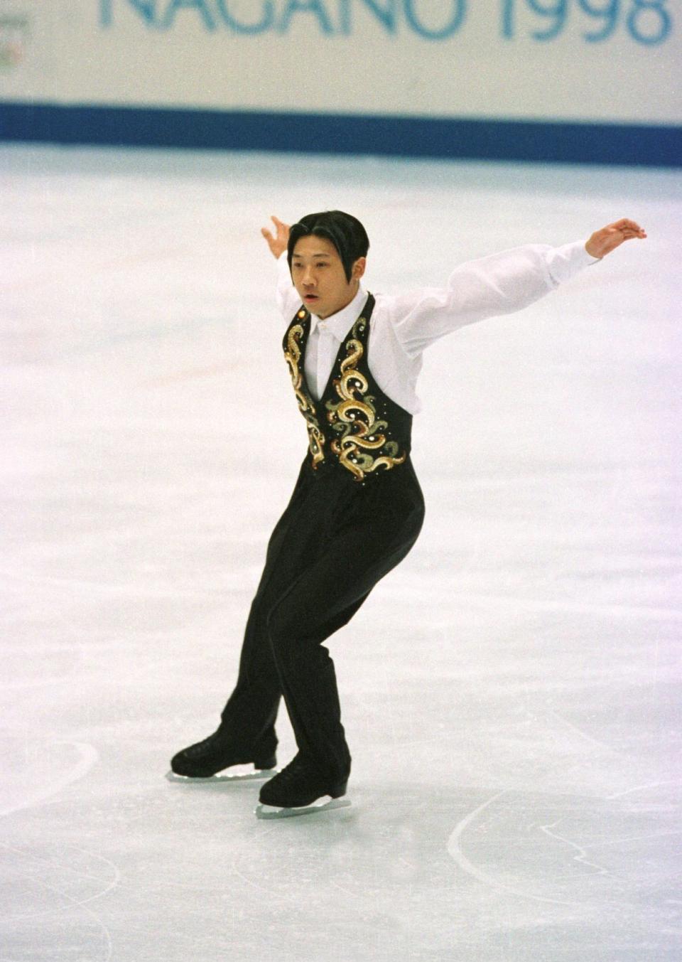 The South Korean performs at the 1998 Winter Olympics in Nagano, Japan.