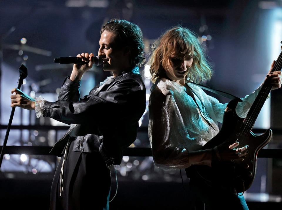 Maneskin performing at the American Music Awards 2021 (Getty Images for MRC)