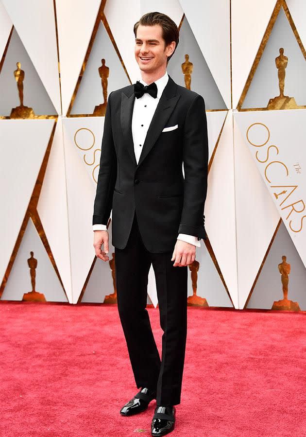 Andrew looked dapper at the 2017 Oscars. Photo: Getty Images