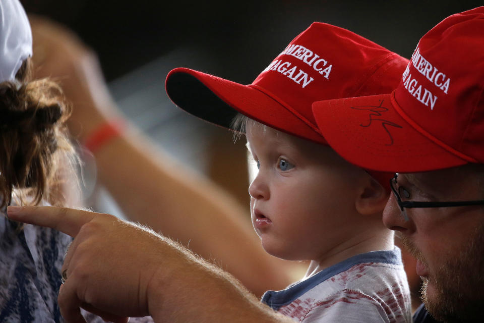 Two generations at Trump rally