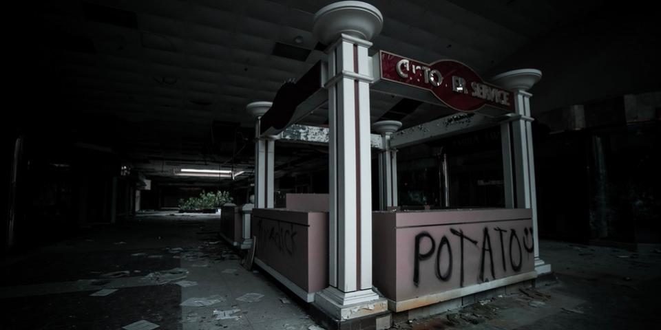 dead mall in ruins