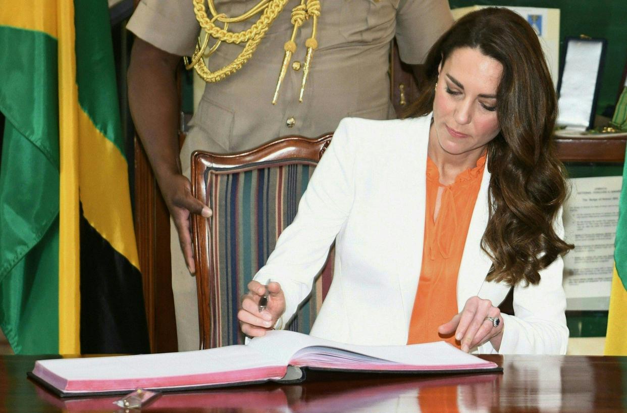 Kate Middleton, ici à Kingston en Jamaïque, le 23 mars 2022.