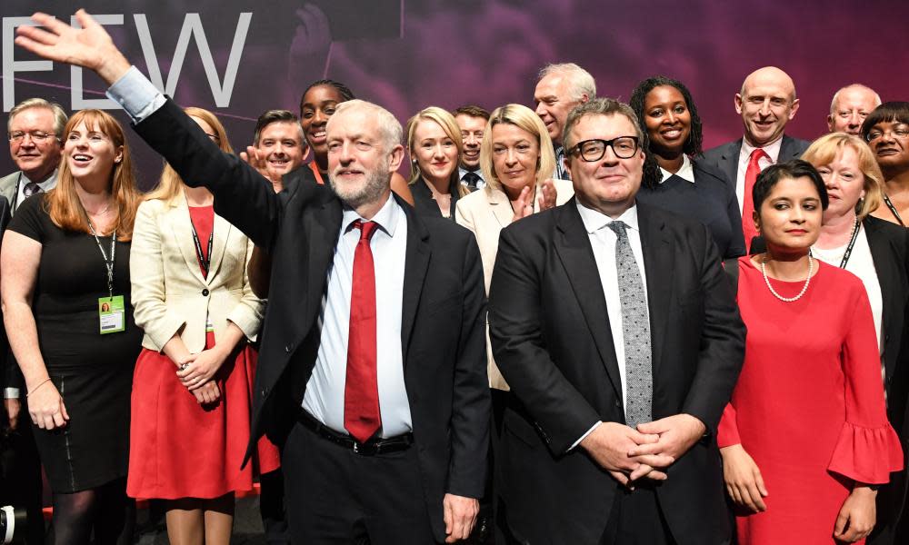 Jeremy Corbyn and members of the shadow cabinet last September.