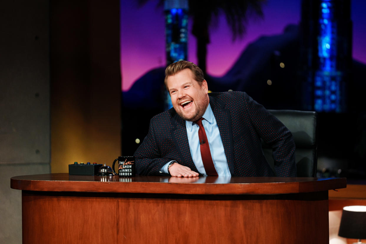 LOS ANGELES - JANUARY 18: The Late Late Show with James Corden airing Wednesday, January 18, 2023, with guests Angela Bassett, Brian Tyree Henry, and Julia Wolf. (Photo by Terence Patrick/CBS via Getty Images)