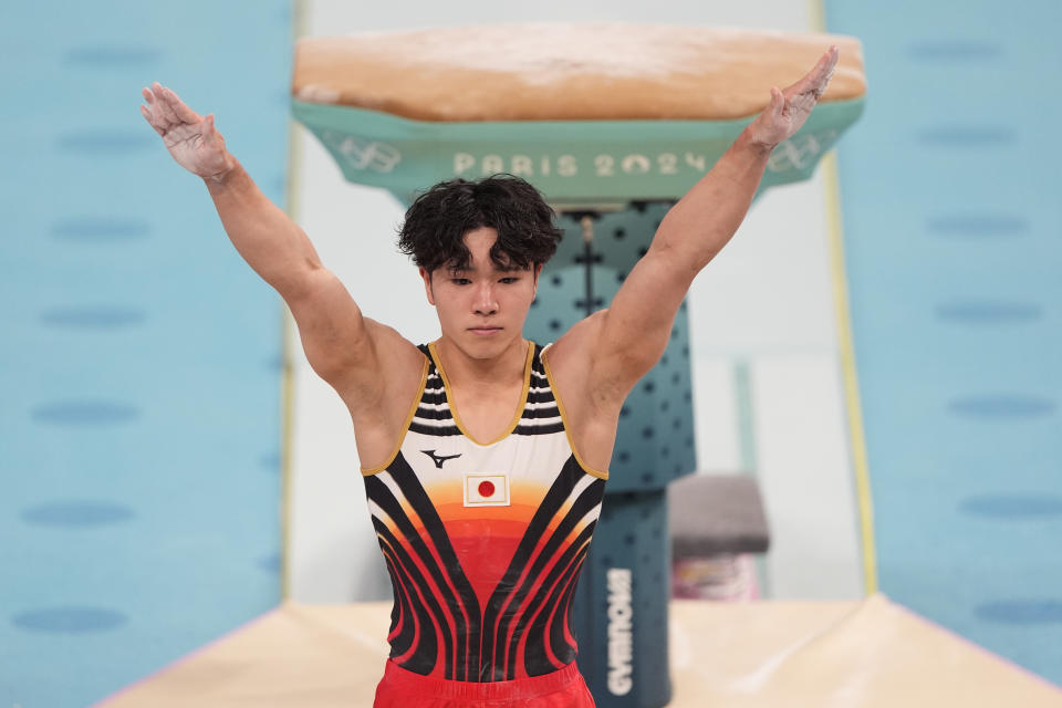 Japan’s Shinnosuke Oka wins men's allaround title. Defending Olympic