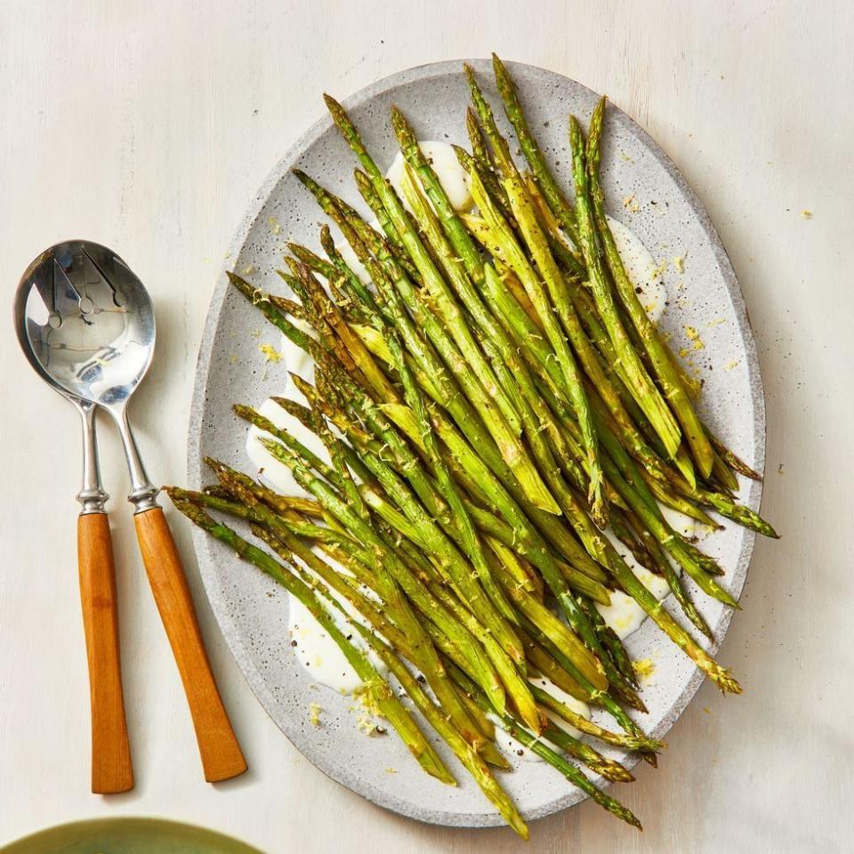 Roasted Asparagus with Creamy Feta